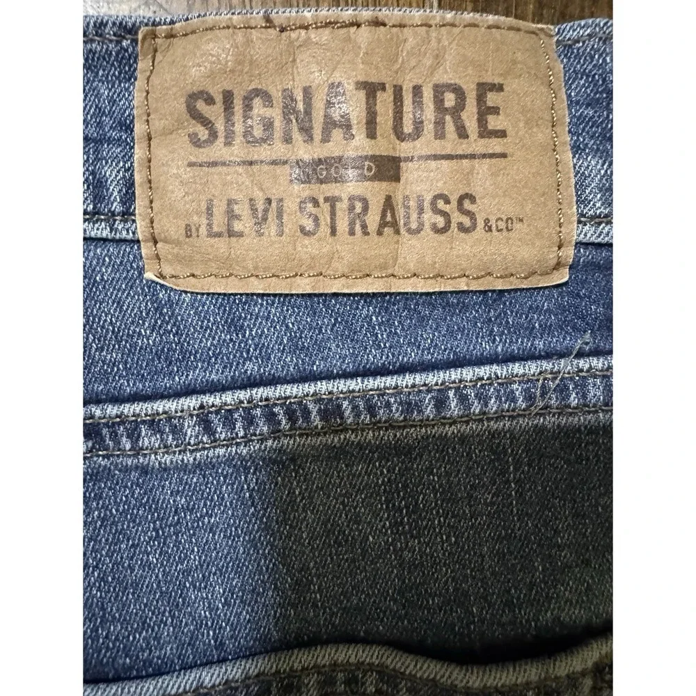 Levi‎ Strauss Signature Gold Slim Jeans Mens 30x32 Blue Excellent Low Rise